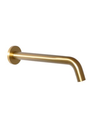 WALL SPOUT 250MM - BRUSHED BRASS