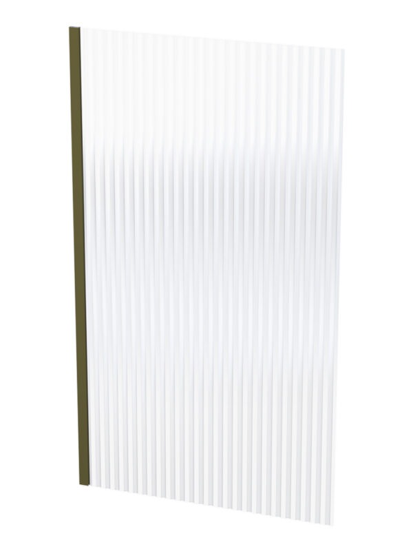 Kobe Reeded Fixed Bath Screen Champagne/Obscure