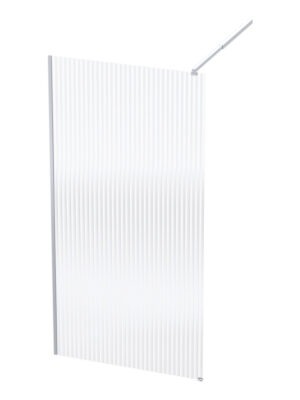 Lectro Reeded Shower Screen - Matt White/Obscure