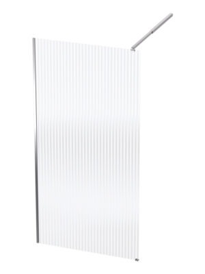 Lectro Reeded Shower Screen - Silver/Obscure