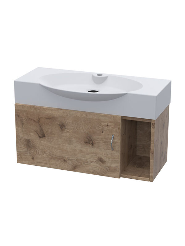 MURCIA 680 WALL MOUNT UNIT FOR STR4282A BASIN - MEDIEVAL OAK