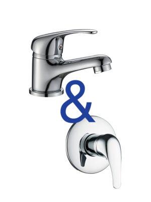 IQ Eco Basin Mixer & IQ Eco Bath/Shower Mixer - Chrome