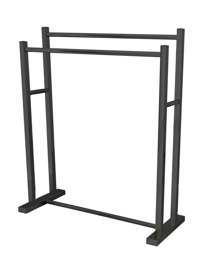 Akira Black Freestanding Towel Rack - Bathroom Bizarre