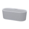 Maine Reeded White No Overflow Freestanding Bath 1670*770*590mm