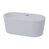 Miami White - Chrome Overflow Freestanding Bath 1440*750*570mm