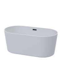Miami White - Black Overflow Freestanding Bath 1440*750*570mm Sp