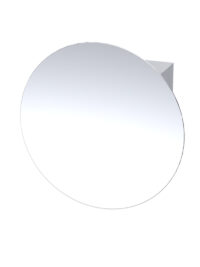 Romy Round Mirror Unit - White 600mm
