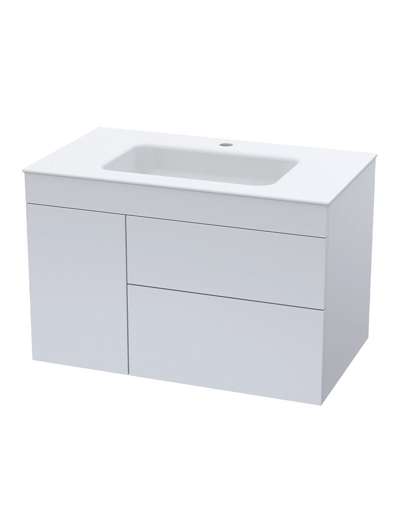 Montero 800 High Gloss White Wall Hung Vanity - Bathroom Bizarre