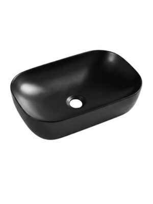 Lilly Basin Elliptical 500 x 390 x 150mm No Tap Hole - Black GIO-2243BLK