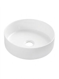 Sianna White Basin Round 355 x 355 x 120mm No Tap Hole GIO-2234