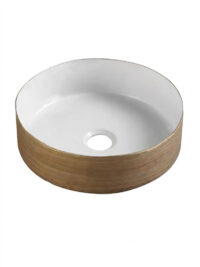 Sianna Basin Round 355 x 355 x 120mm No Tap Hole - Gold GIO-2234GOLD