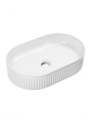 Comfort Basin Oval Ribbed 490 x 310 x 130mm - White