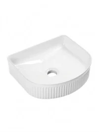 Comfort Basin D Shape Ribbed 400 x 350 x 140mm