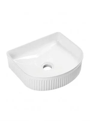 Comfort Basin D Shape Ribbed 400 x 350 x 140mm