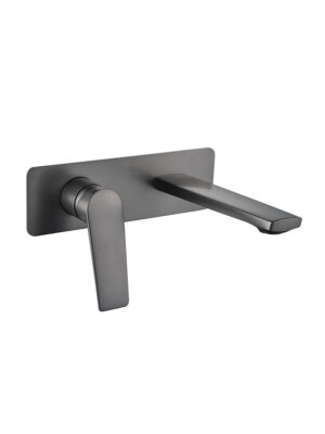 Vita Wall-Mounted Basin Mixer - Graphite