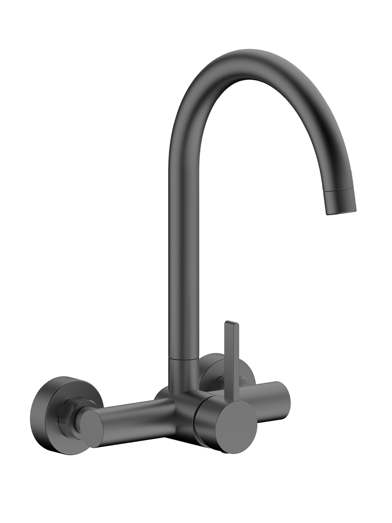 H21K46 スペイン製 VICENT MONTORO ダブルサイズ Velo Sport Gunmetal Sink Mixer Wall Type DW0109QK - Bathroom Bizarre
