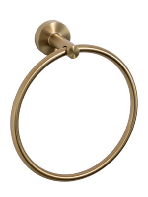 A0001657 Ginger Towel Ring Brass