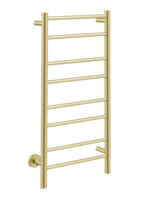 Natural 8 Bar Champagne Gold Brushed Straight 430mm Heated Rail