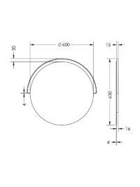 Aura Gold Mirror Round 600 x 630