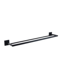Mint Black  Double Towel Rails 600mm Square SA07748B