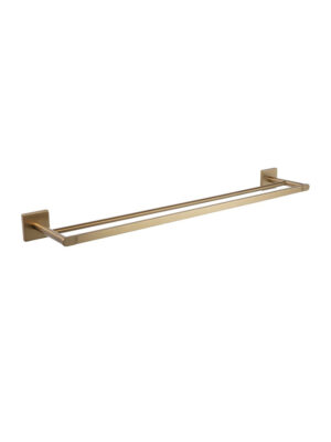 Mint Brass  Double Towel Rails 600mm Square SA07748A