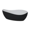 Corfu Black Freestanding Bath - Solid Surface 1605*830*560mm