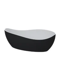 Corfu Black Freestanding Bath - Solid Surface 1605*830*560mm