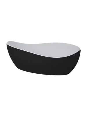 Corfu Black Freestanding Bath - Solid Surface 1605*830*560mm