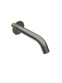 Stilo Basin Wall Spout Brushed Graphite 150mm-BGPH TPLR1407BGPH