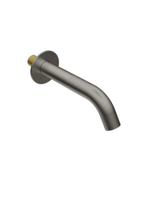 Stilo Basin Wall Spout Brushed Graphite 150mm-BGPH TPLR1407BGPH