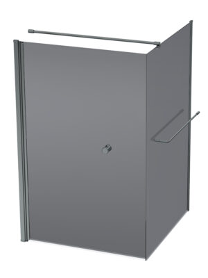 900 Axis Graphite/ Tinted Glass Shower