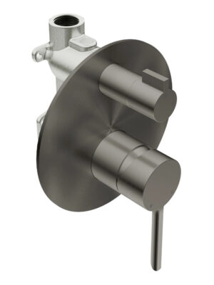 Stilo Shower WDivertor Brushed Graphite Concealed Single Lever Mixer -BGPH TPLR1412BGPH