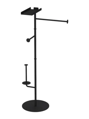 Demi Black Floor Standing Paper Holder Stand