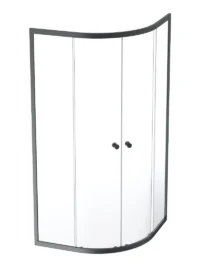Quadrant 1000 Graphite Quarter Round Shower 980*980*1860mm - Graphite/Clear QQR10GC