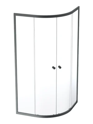 Quadrant 1000 Graphite Quarter Round Shower 980*980*1860mm - Graphite/Clear QQR10GC