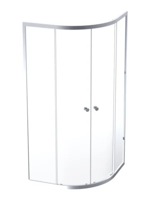 Quadrant 1000 Silver Quarter Round Shower 980*980*1860mm - NU Silver/Clear QQR10SC