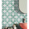 DF330--lifestyle Teal Flora 200*200mm (1 SQM/BOX) MXDF330W Lifestyle