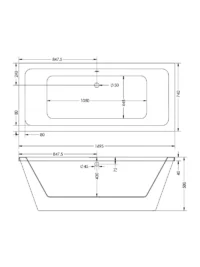 Kingston White Skirted Bath - Spec