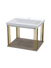 Arlo Gold Basin Stand 600mm - Brookhill - Excludes Basin