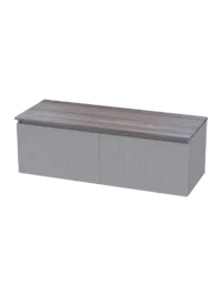 Lapana 1200 Duco Light Matt Grey Wall Hung Vanity - Kingswood Top