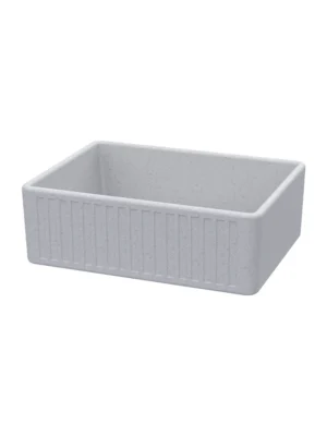 E0000670 Acacia White Butler Sink Reeded 595*450*200mm