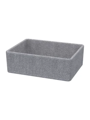 E0000671 Acacia Grey Butler Sink Reeded 595*450*200mm