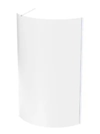 S0000353 1200 Magneto Curved White / Clear Glass Shower Screen 1200*2000*8mm MCS12MWC