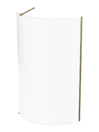 1200 Magneto Curved NU-Gold / Clear Glass Shower Screen 1200*2000*8mm MCS12NGC