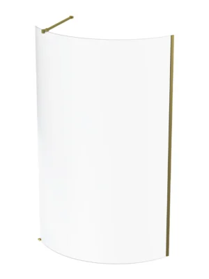 1200 Magneto Curved NU-Gold / Clear Glass Shower Screen 1200*2000*8mm MCS12NGC