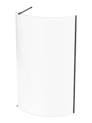 1200 Magneto Curved Graphite / Clear Glass Shower Screen 1200*2000*8mm MCS12GC