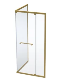 900 Pivot Slide Nu-Gold / Clear Glass Door 900*900*1900mm PSL90NGC